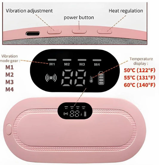 period cramp heating pad massager